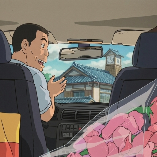 Illustrated scene for the sentence ‘Chihiro, it's your new school.’